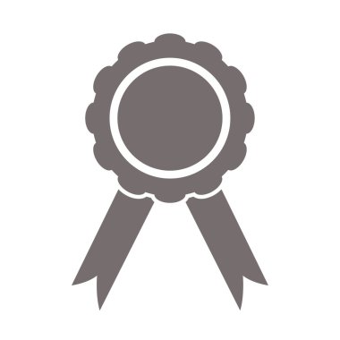 Beyaz arkaplanda madalya düz simgesi