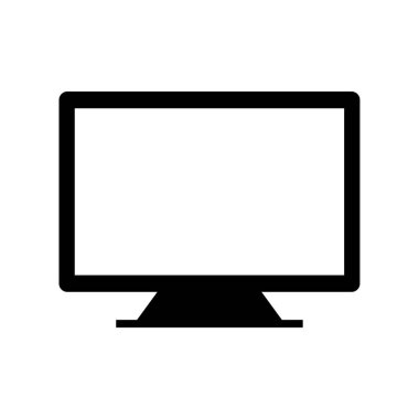 bilgisayar monitörü simgesi, düz biçim