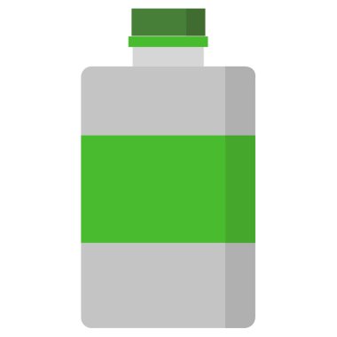 Basit şişe simgesi, vektör illüstrasyonu