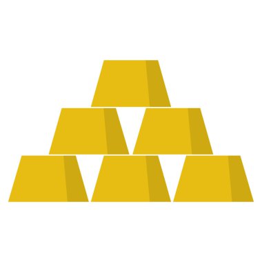 Altın külçeleri vektör simgesi. düz renk vektör çizimi