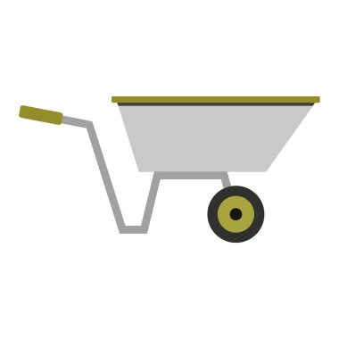 El arabası simgesi, düz stil