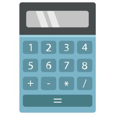 Hesaplayıcı simgesi beyaz arkaplanda izole edildi