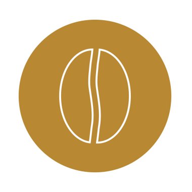 Kahve çekirdeği simgesi, vektör illüstrasyonu basit tasarım 