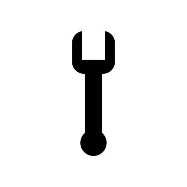 İngiliz anahtarı simgesi, vektör illüstrasyonu basit tasarım