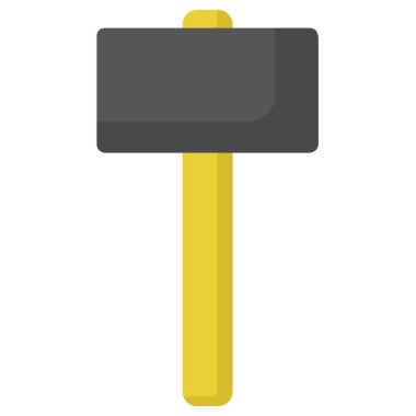 Beyaz arka plan üzerinde çekiç simgesi    