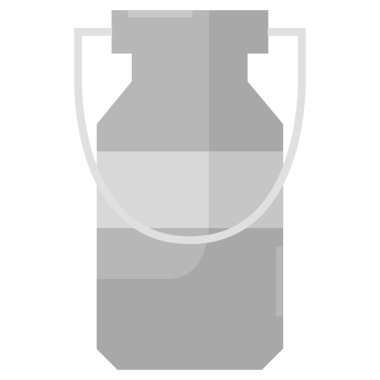 Beyaz arkaplanda izole edilmiş süt kutusu simgesi. 