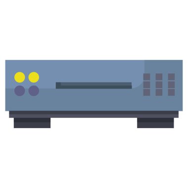 DVD Oyuncu vektör çizimi beyaz arkaplanda izole edildi