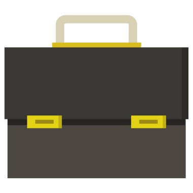 Evrak Çantası'nı düz simgesi. vektör çizim