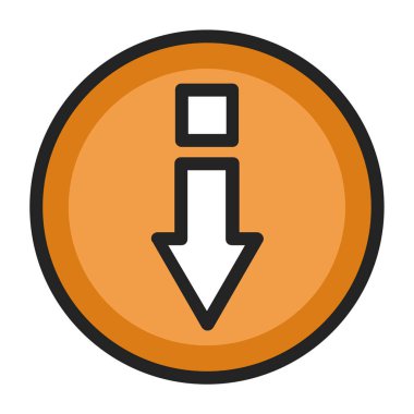 Ağ ve mobil uygulama tasarımınız için ok simgesi çizim arkaplanı, ok logosu 