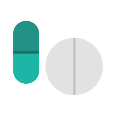 Beyaz arkaplanda izole edilmiş moda ikonu hapları