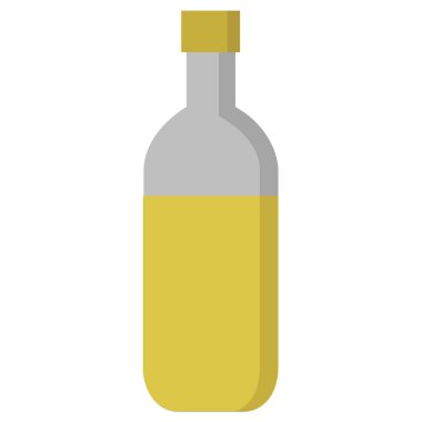 Bir şişenin vektör düz simgesi tasarımı