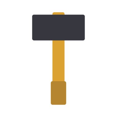 Beyaz arka plan üzerinde çekiç simgesi    