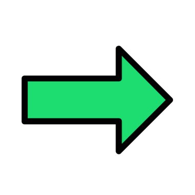 Sağ ok ağ simgesinin vektör ilülasyonu 