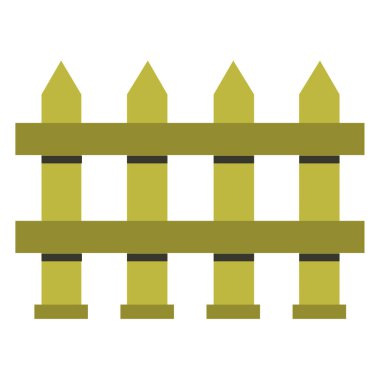 Beyaz arka plan üzerinde izole çit simgesi