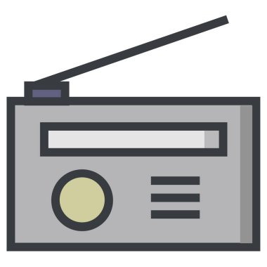 Radyo simgesi vektör çizim şablonu 