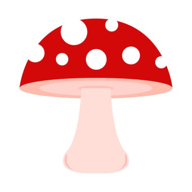 Kırmızı zehirli mantar, vektör çizimi