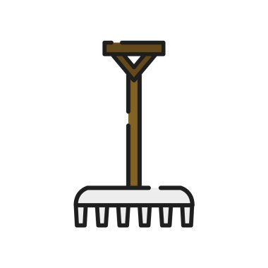 Beyaz arkaplanda tırmık simgesi