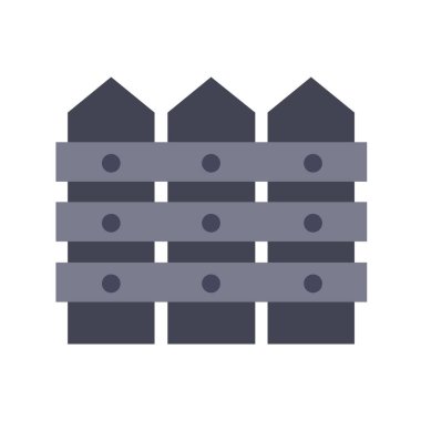 Beyaz arka plan üzerinde izole çit simgesi