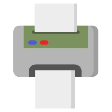 Yazıcı simgesi beyaz arkaplanda izole edildi