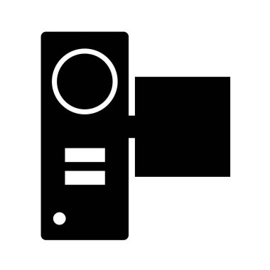 Kamera simgesinin vektör illüstrasyonu 