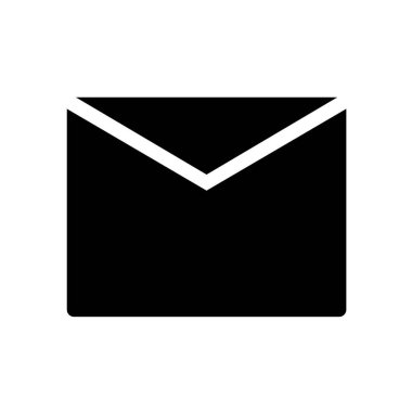 Posta zarfı simgesi. İzole edilmiş beyaz arkaplan üzerindeki e- posta iletisi vektör illüstrasyonu 