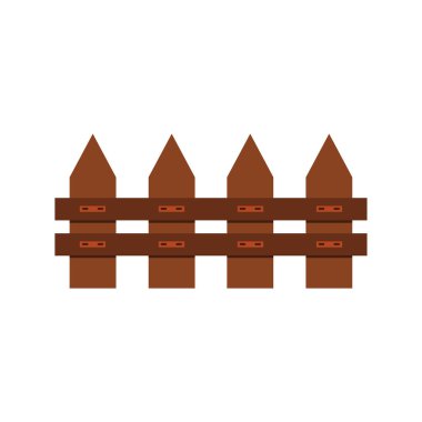 Beyaz arka plan üzerinde izole çit simgesi