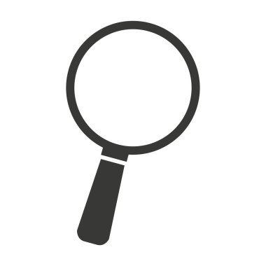 Büyüteç simgesinin düz tasarımı