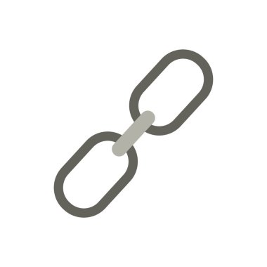 zincir simgesi vektörü beyaz arkaplanda izole edildi