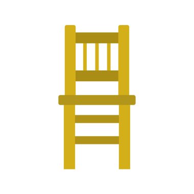 Tahta tabure ikonu vektör illüstrasyon grafik tasarımı