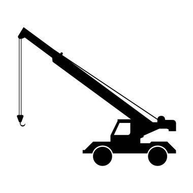 crane vector silhouette on white background