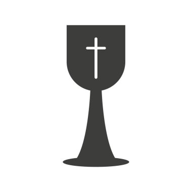 Hıristiyan haçı ve bir fincan.