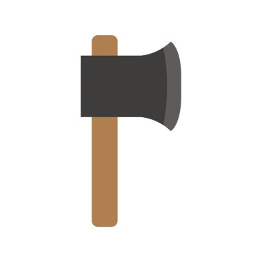 Beyaz arkaplanda gösterilen balta