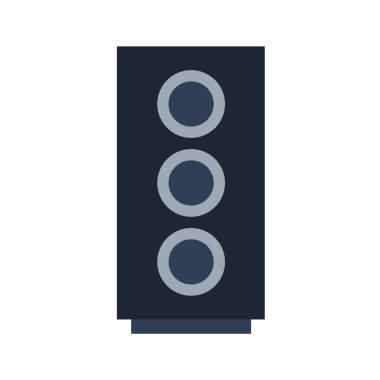 Ses hoparlörü simgesi. Subwoofer simgesi beyazda izole edildi 