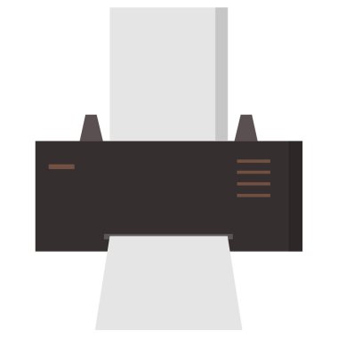 Yazıcı simgesi beyaz arkaplanda izole edildi