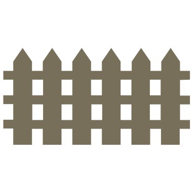 Beyaz arka plan üzerinde izole çit simgesi