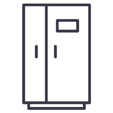 Beyaz arka plan üzerinde izole buzdolabı simgesi