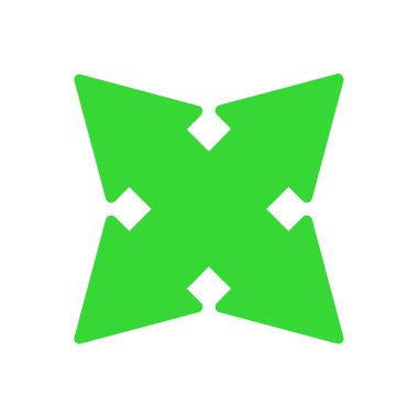 Beyaz bir arka plan üzerinde gösterilen simge okları genişletin