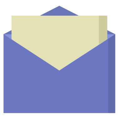 Posta zarfı simgesi. İzole edilmiş beyaz arkaplan üzerindeki e- posta iletisi vektör illüstrasyonu 