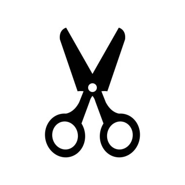 Makas simgesi, vektör illüstrasyonu basit tasarım