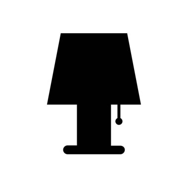 Beyaz arkaplanda izole edilmiş başucu lambası, vektör illüstrasyonu