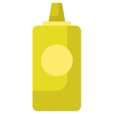 mayonez şişesi simgesi, düz stil