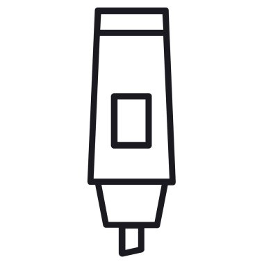 Fosforlu kalem simgesi beyaz arka plan üzerinde