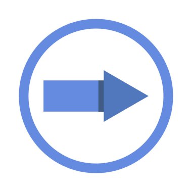 ok simgesi beyaz arkaplanda izole edildi