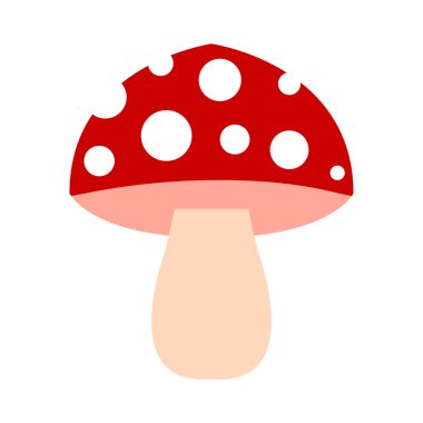 Kırmızı zehirli mantar, vektör çizimi