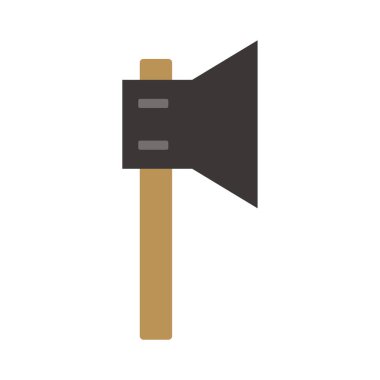 Beyaz arkaplanda gösterilen balta