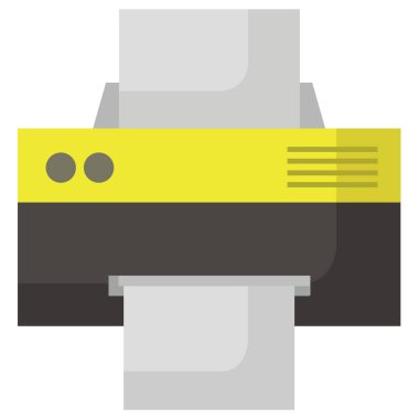 Yazıcı simgesi beyaz arkaplanda izole edildi