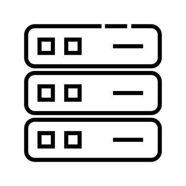 sunucu veritabanı ikon vektör illüstrasyonu