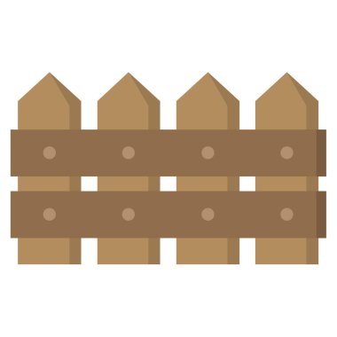 Beyaz arka plan üzerinde izole çit simgesi