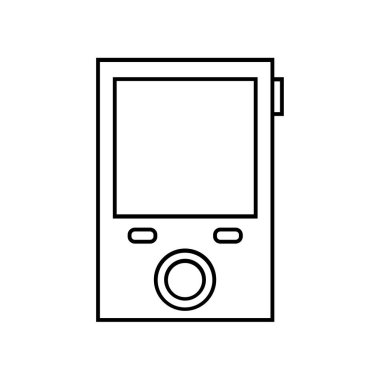 müzik çalar simgesi, vektör illüstrasyonu