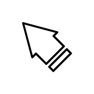 Web ve mobil uygulama tasarımınız için ok simgesi çizimi arkaplanı, ok logosu 